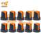 Orange Color Potentiometer Knob Rotary Switch Cap Pack of 10